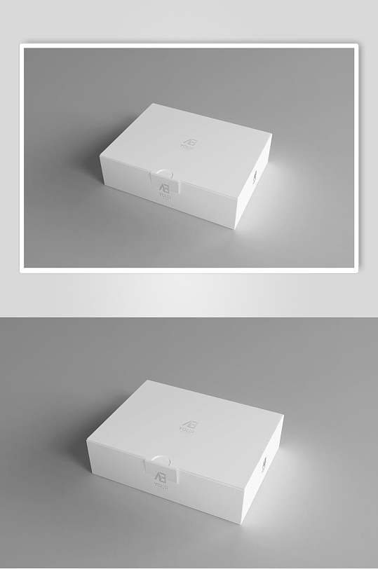 方形白色快递运输包装盒礼品盒样机