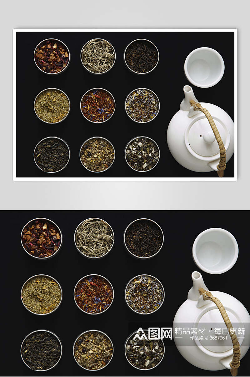 茶具茶叶绿茶红茶摄影图片叁素材