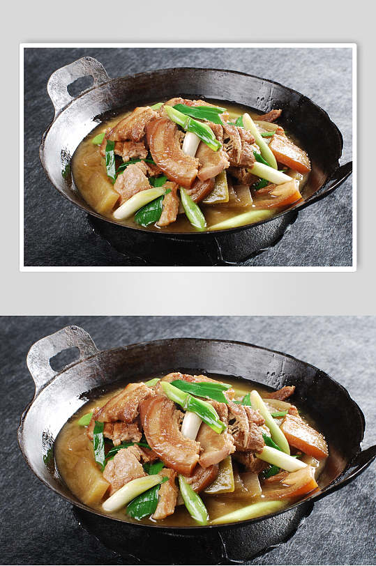 肉片干锅汤锅美食图片