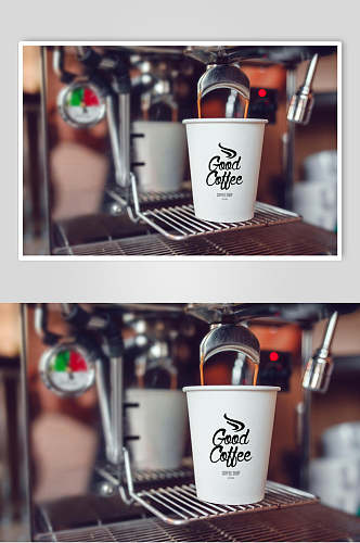 杯子朦胧创意咖啡品牌包装展示样机