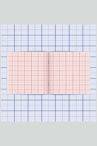 线条蓝红书籍装帧页面智能贴图样机