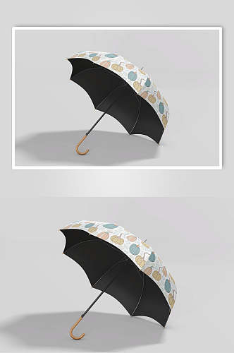 唯美清新创意大气雨伞包装贴图样机