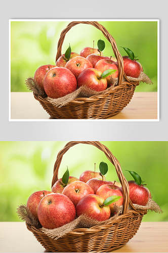 绿色新鲜苹果水果图片