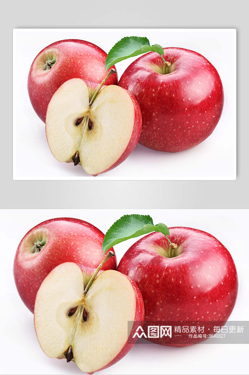 精品招牌新鲜苹果水果图片素材