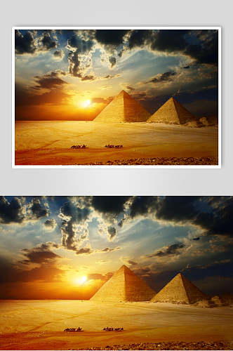 埃及金字塔狮身人面像日出图片