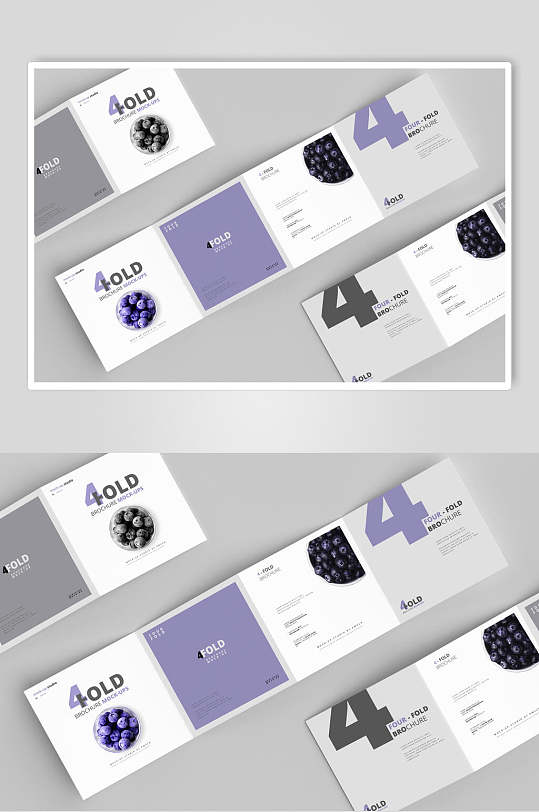 正方形四正方形折页样机