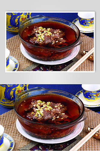 辣油煮羊肉美食摄影图片