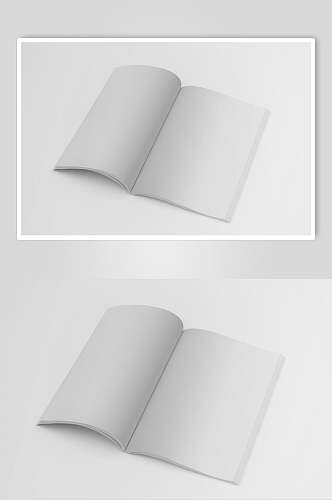 创意简约书籍装帧页面智能贴图样机