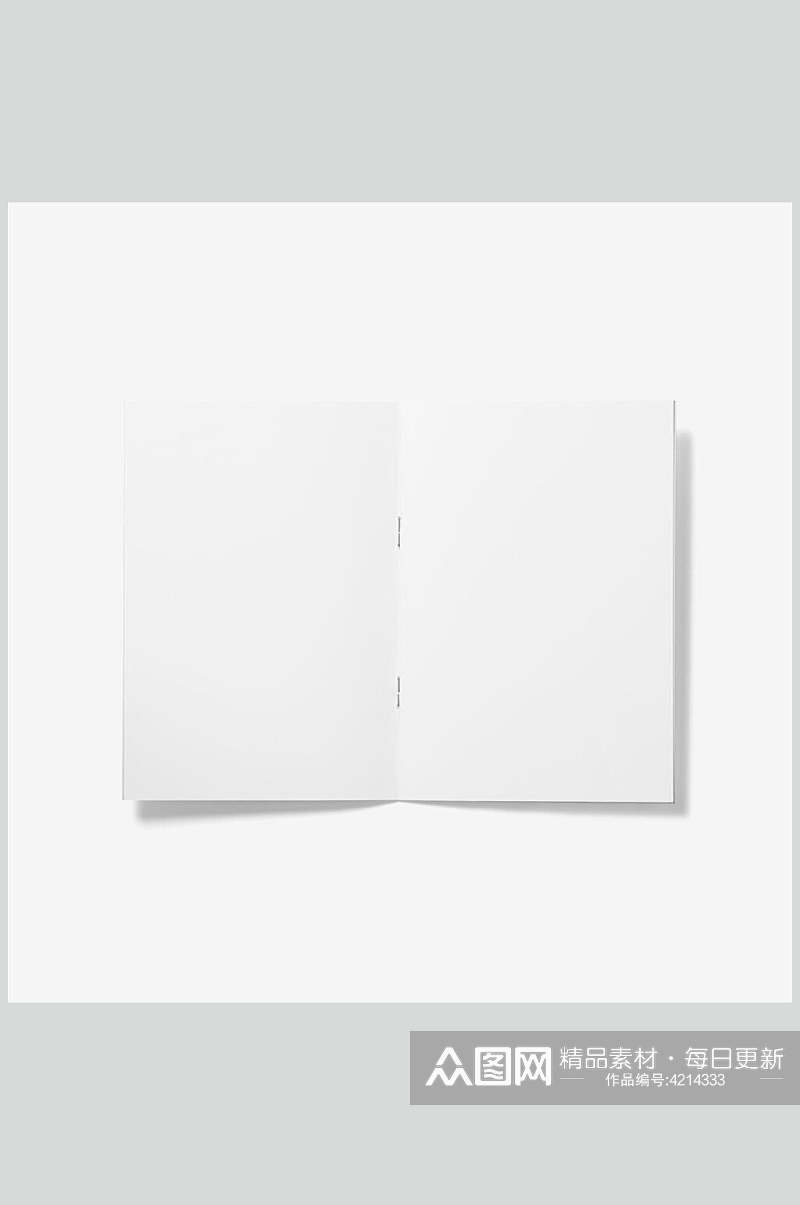 大气白色书籍装帧页面智能贴图样机效果图素材