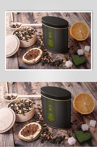 时尚盒子创意大气茶叶包装贴图样机