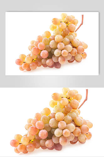 白底新鲜葡萄提子水果图片