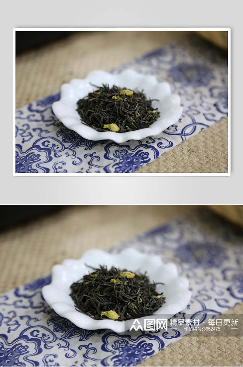 盘装茶叶绿茶红茶摄影图片素材