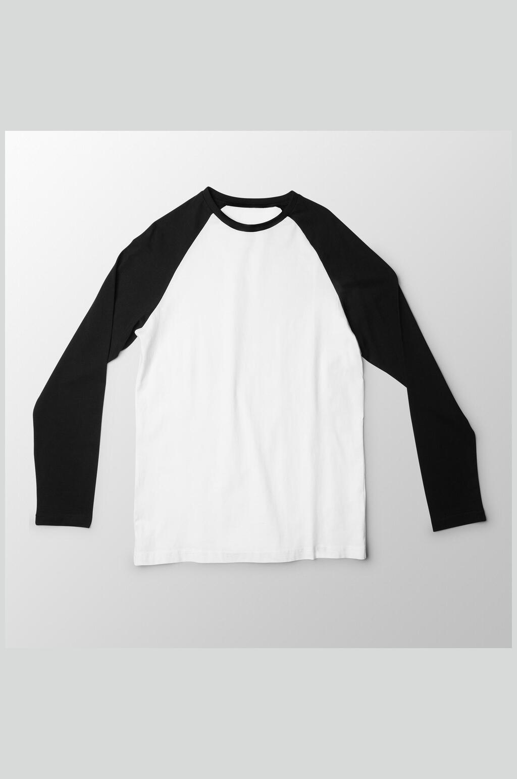 黑白长袖创意大气衣服平铺展示样机素材