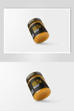 瓶子创意黑黄玻璃灌包装设计样机