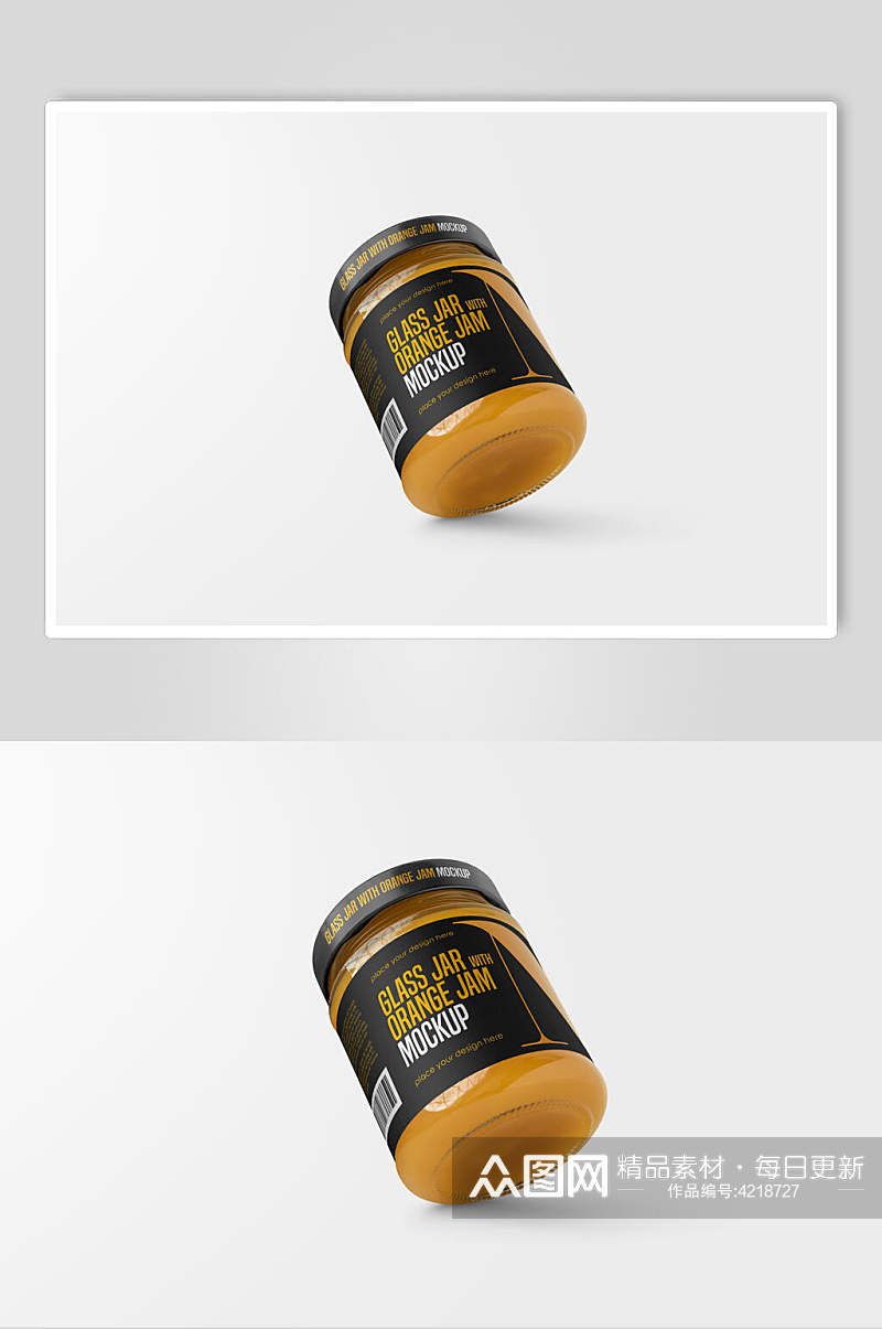瓶子创意黑黄玻璃灌包装设计样机素材