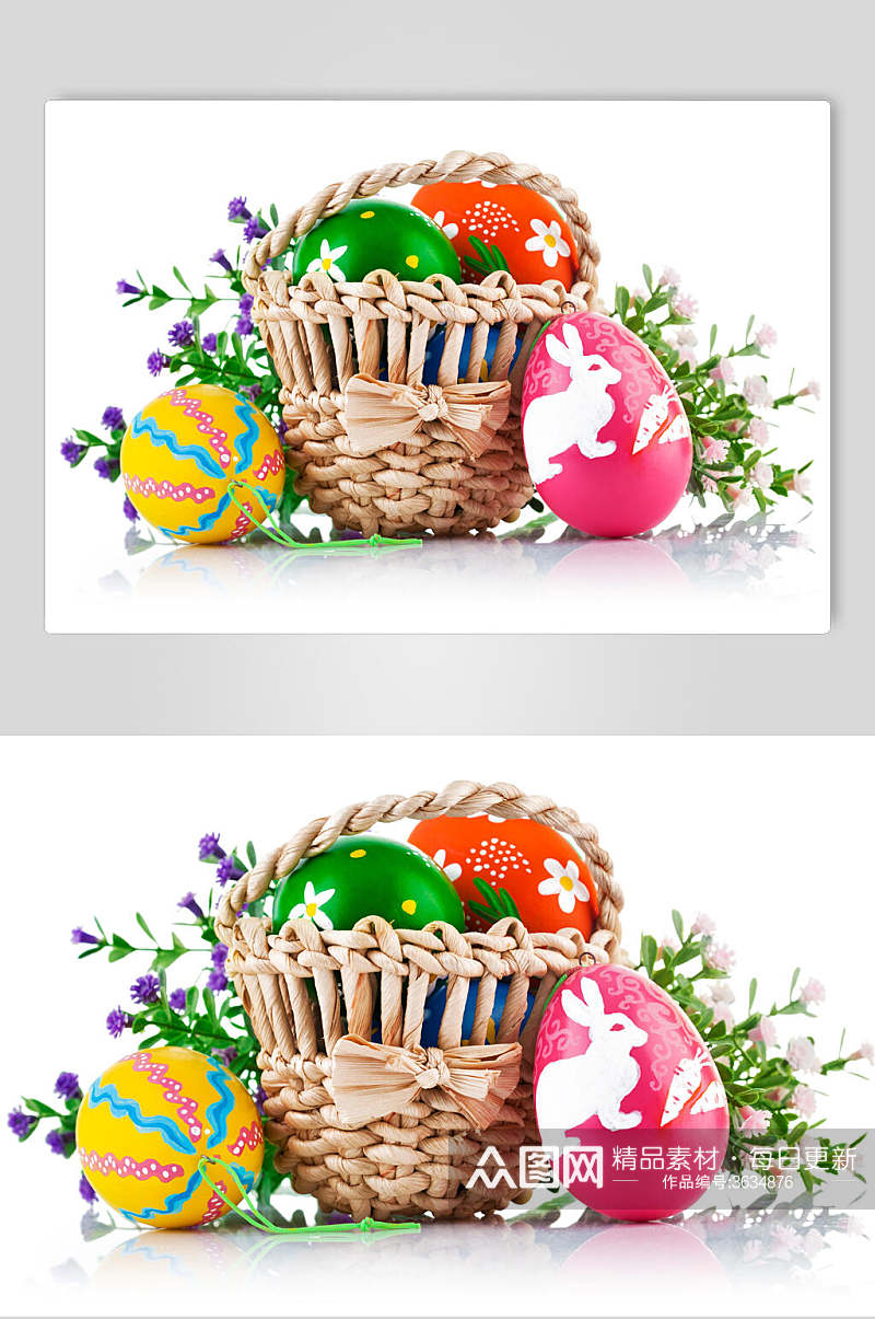 复活果篮主题节彩蛋图片素材