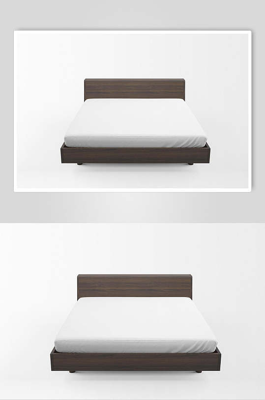 床单棕色床上用品展示场景样机