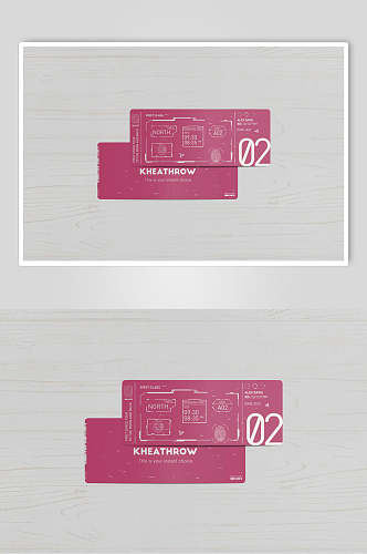 粉紫色优惠券门票智能贴图样机