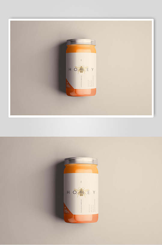 橘色玻璃罐样机