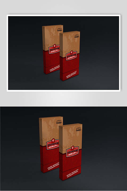 红黄黑色创意大气简约产品包装样机