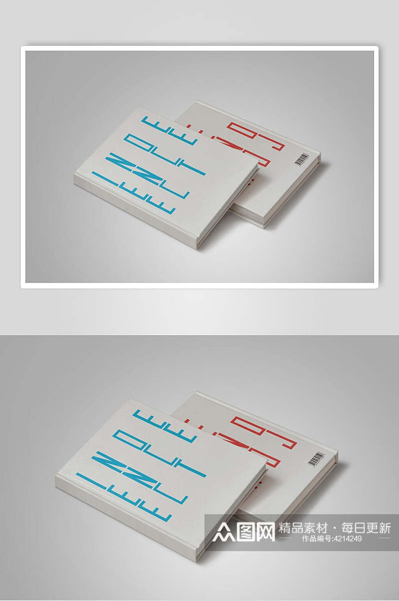书籍装帧页面智能贴图样机宣传效果图素材