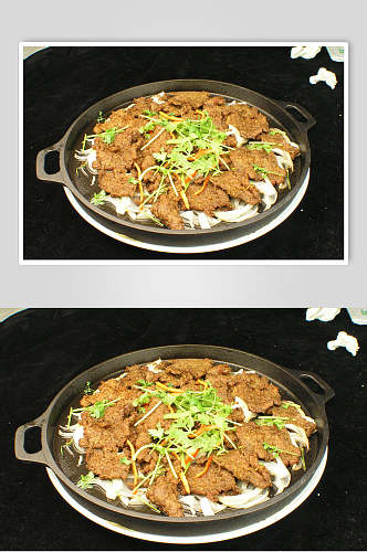 干锅牛肉烧烤类食物照片