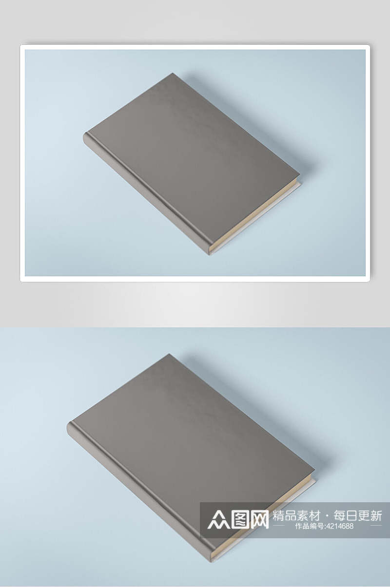 灰色封面各种规格书籍样机素材
