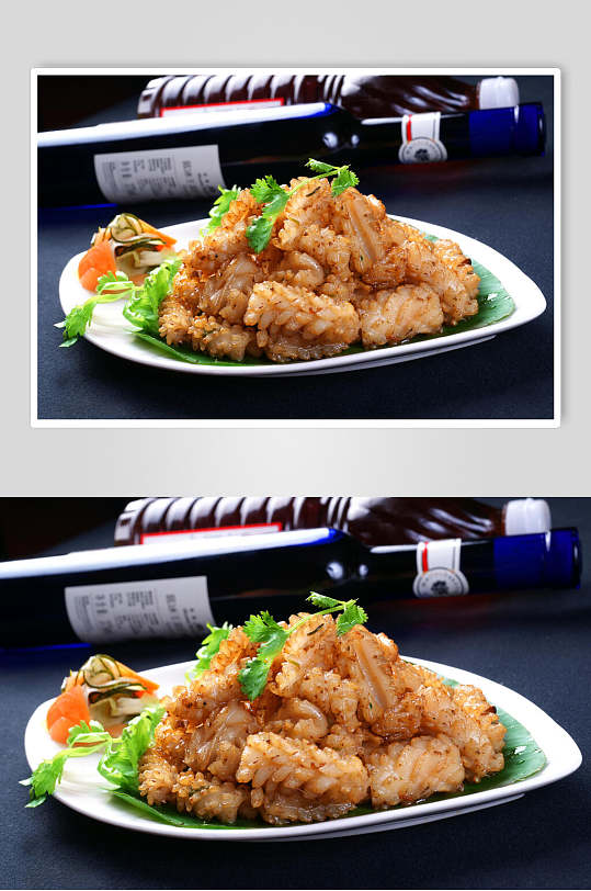鱿鱼花烧烤类食物照片