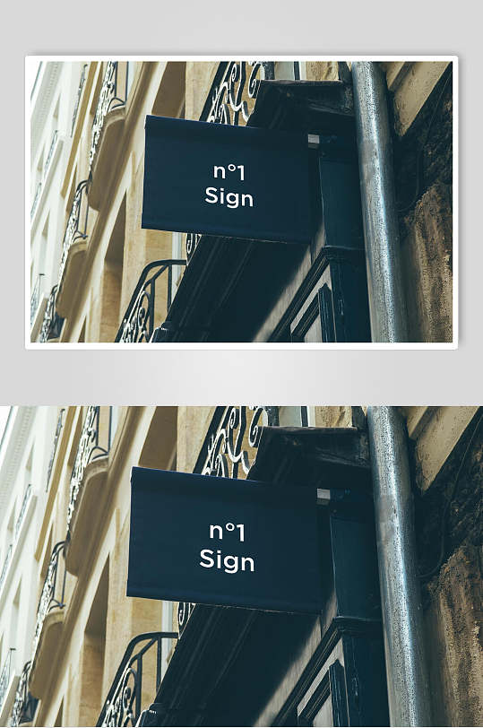 英文字母店面门头招牌LOGO场景样机