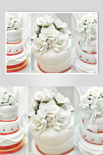 白玫瑰叠层蛋糕图片