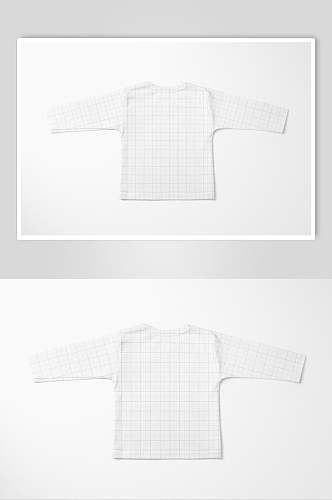 白色线条大气创意婴儿衣服样机