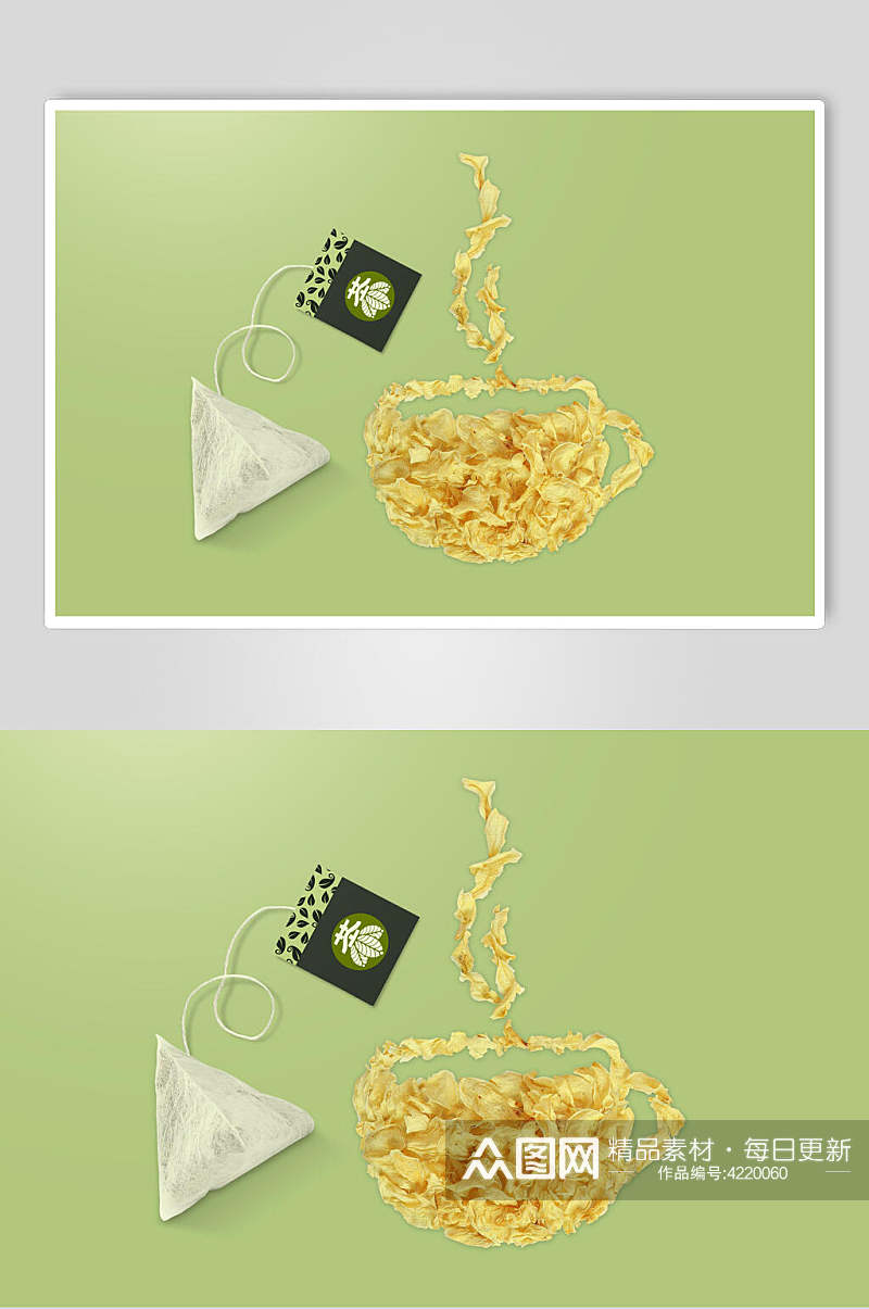 时尚食物创意大气茶叶包装贴图样机素材