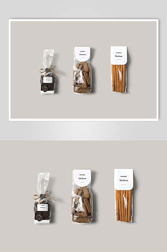 袋子透明创意大气零食坚果包装样机