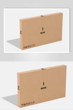创意英文瓦楞纸箱快递包装盒样机