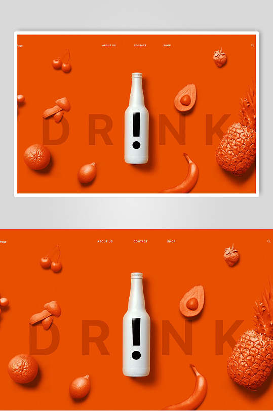 水果饮料创意品牌VI设计样机