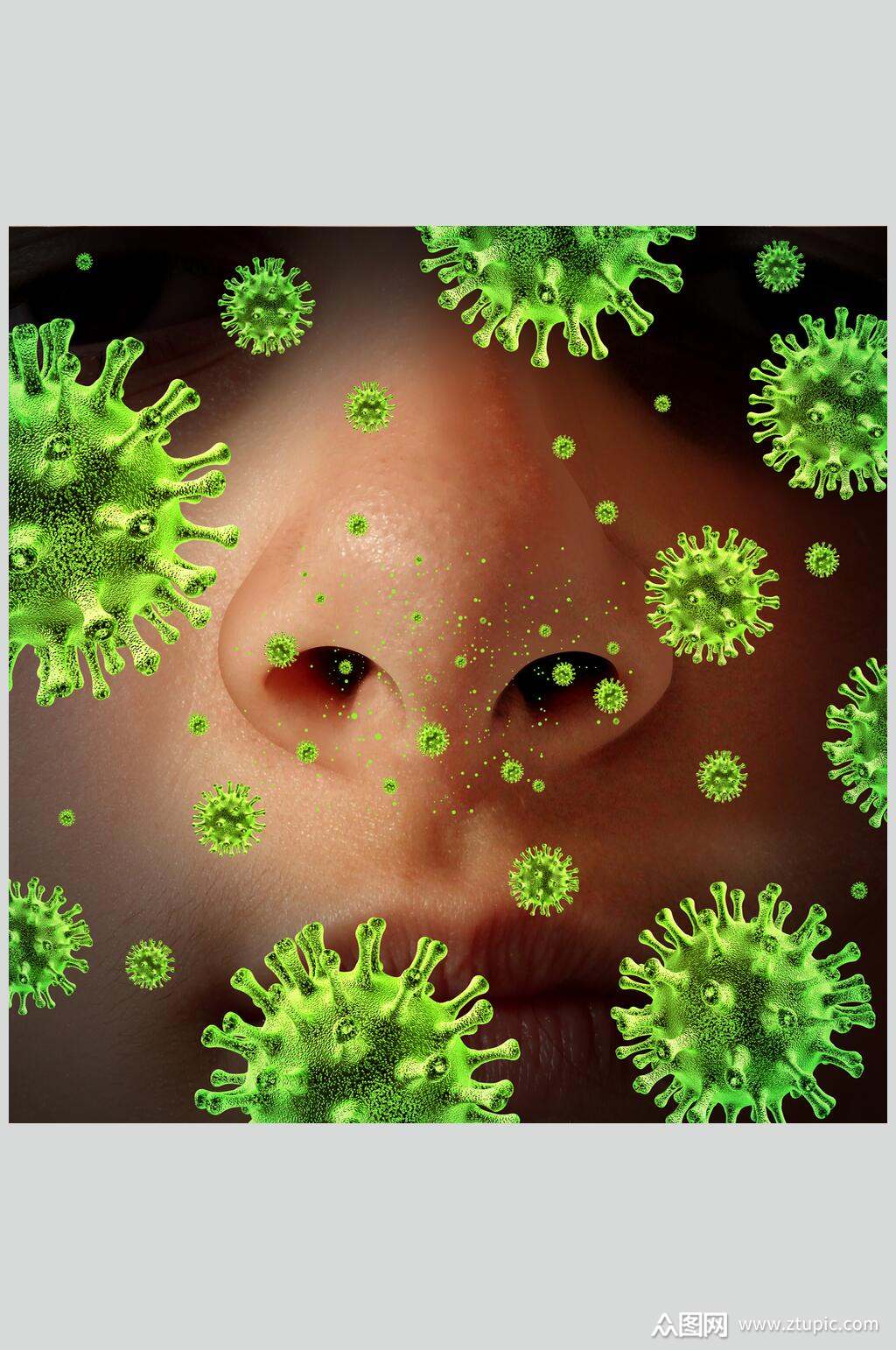 绿色细胞病菌图片素材