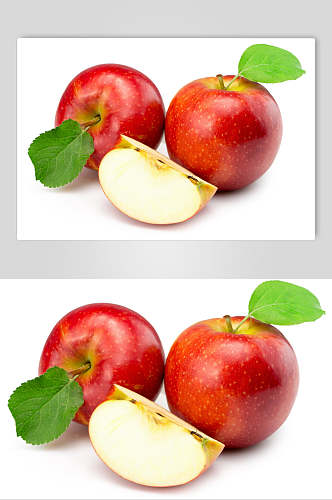红润新鲜苹果水果图片