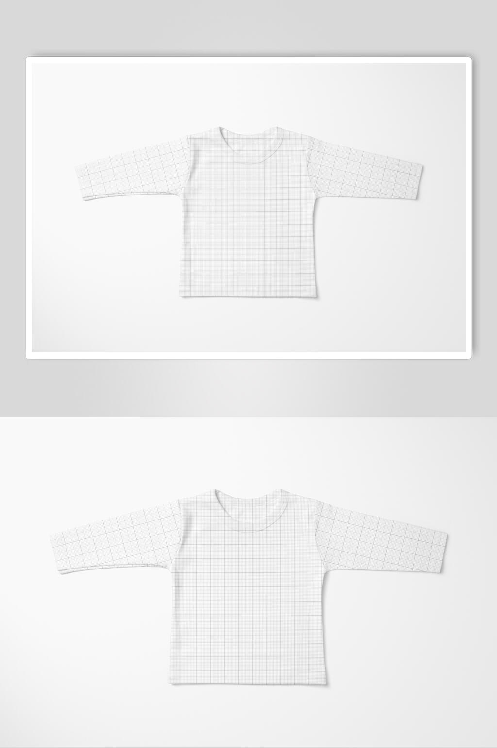 长袖白色婴儿衣服样机素材