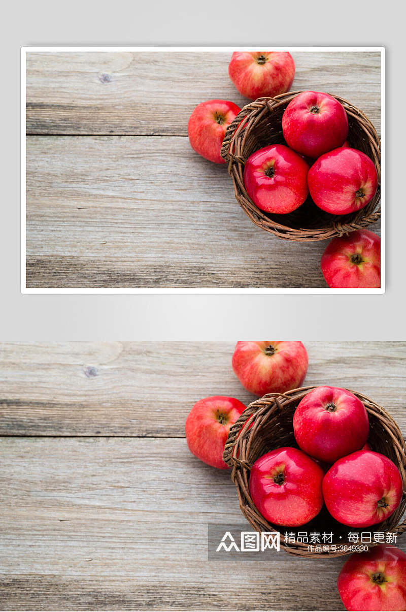 精品新鲜苹果水果图片素材