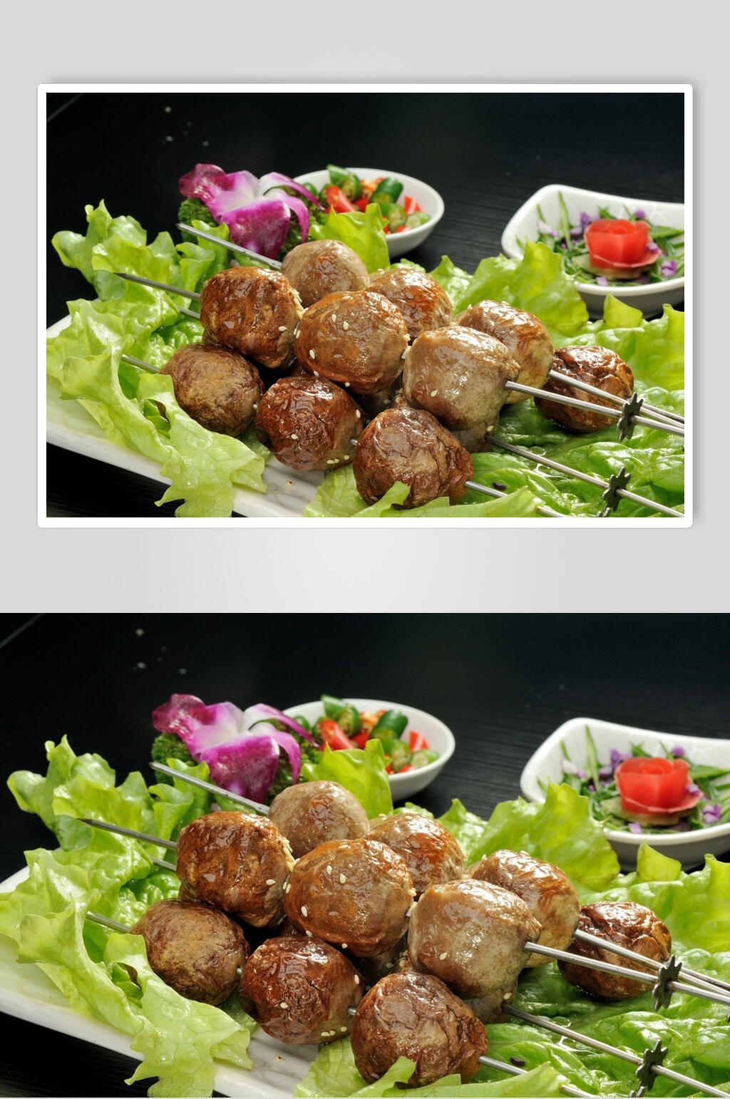 牛肉丸烧烤类食物照片素材