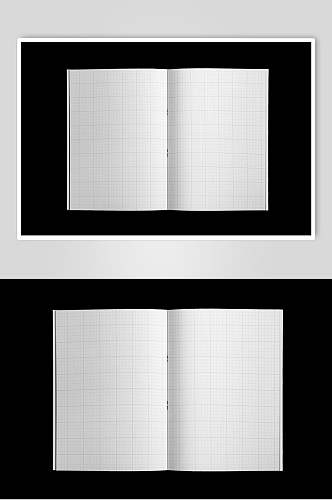 方形创意大气黑色杂志书籍封面样机