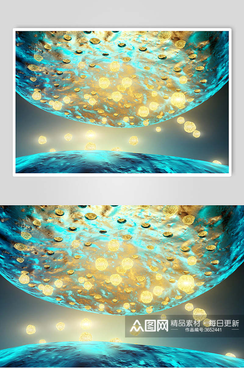 天蓝色细胞病菌图片素材