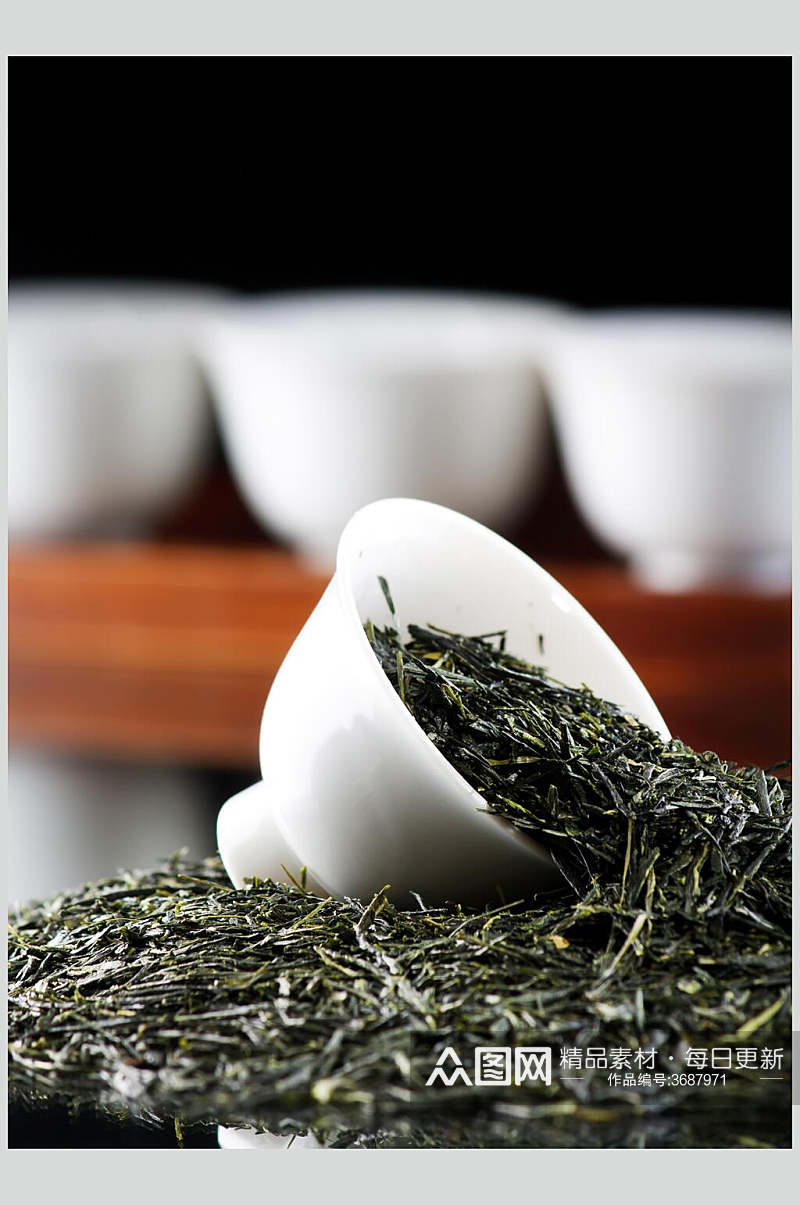 杯子茶叶绿茶红茶摄影图片叁素材