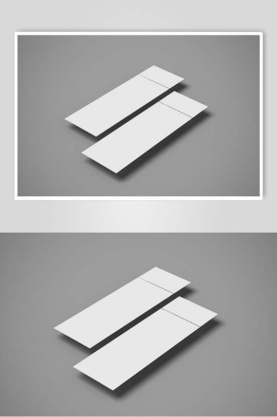 白色优惠券样机