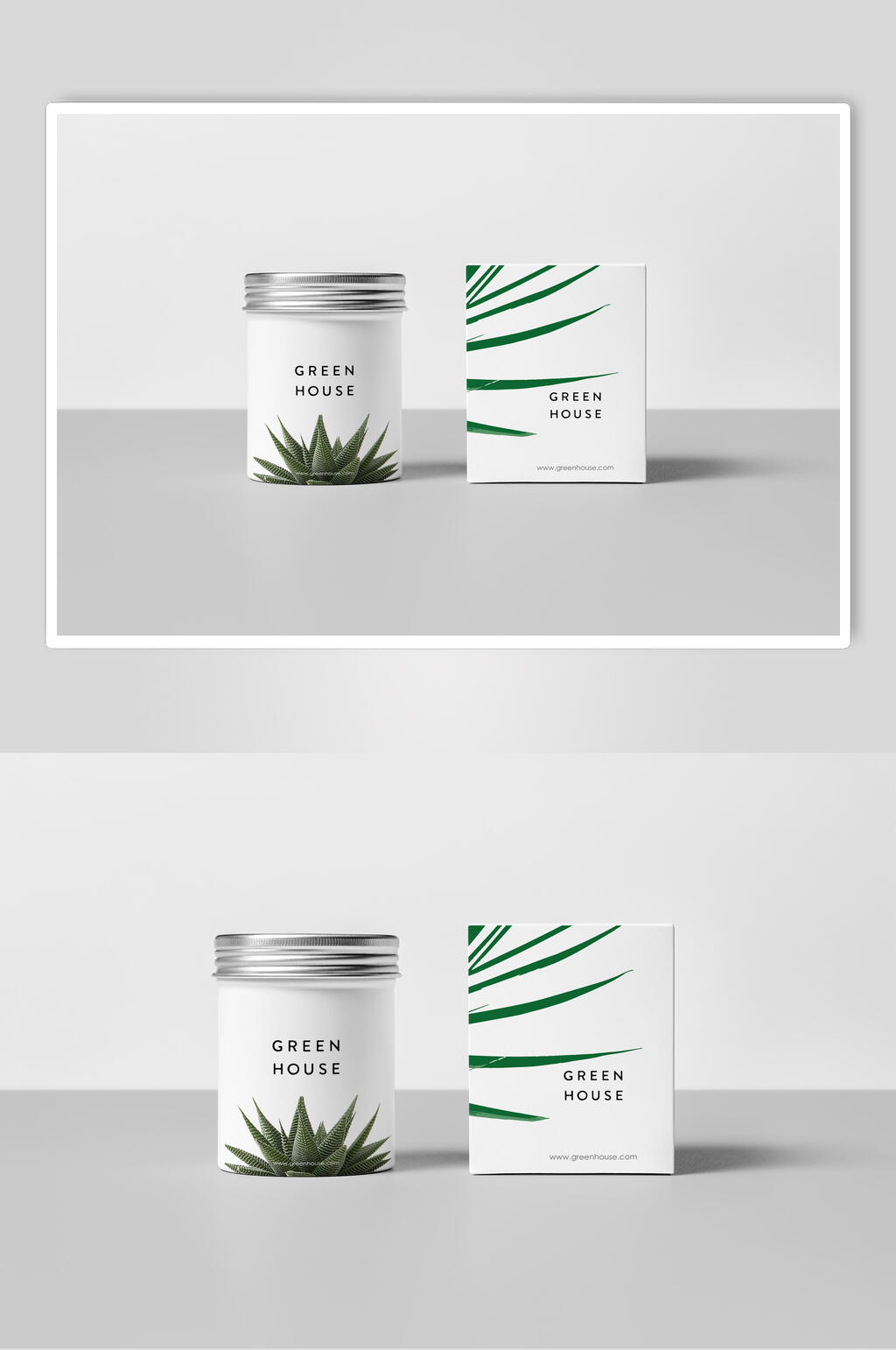 清新化妆品牌VI包装样机素材