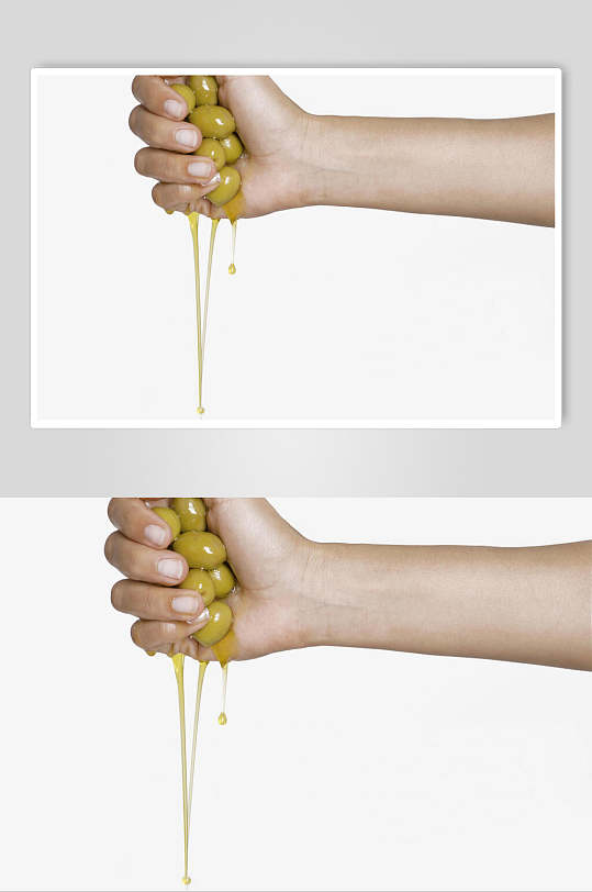 手抓橄榄橄榄油图片