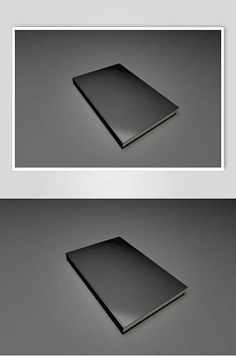 长方形黑色厚书籍书本展示样机