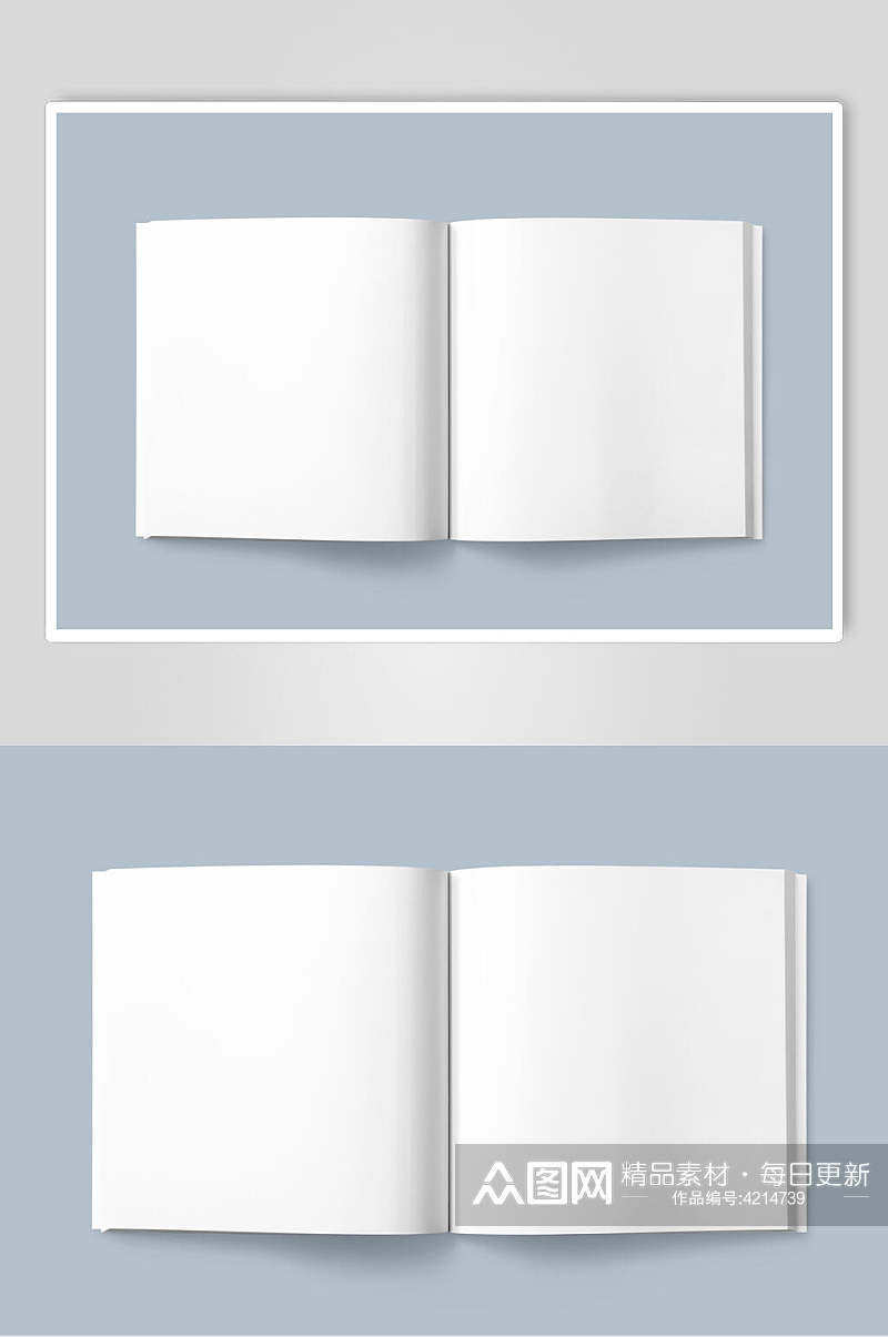 白色书本各种规格书籍样机素材