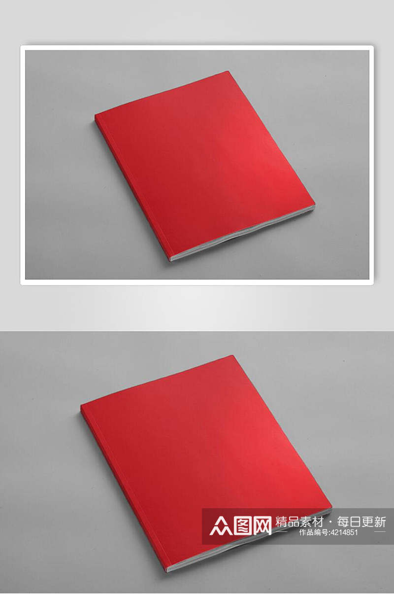 红色封面厚书籍书本展示样机素材