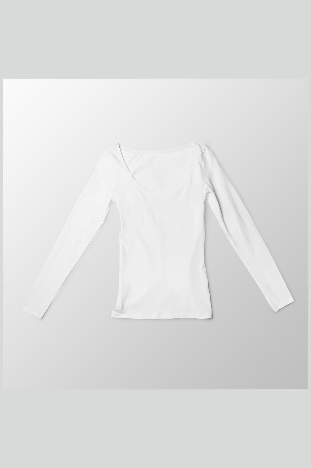 长袖灰白创意大气衣服平铺展示样机素材